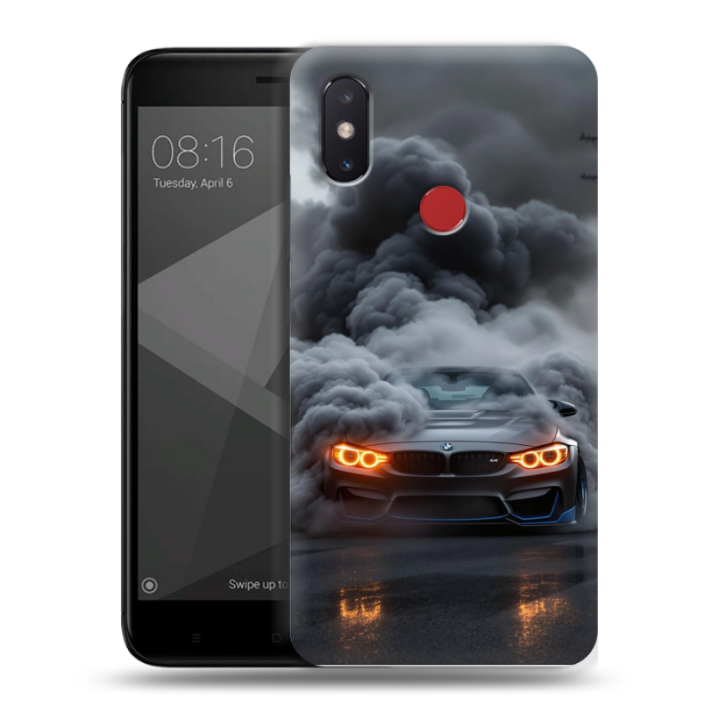 Силиконовый чехол на Xiaomi Mi8 SE с принтом BMW БМВ Силиконовый чехол на Xiaomi Mi8 SE с принтом BMW БМВ