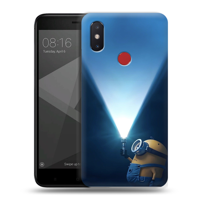 Пластиковый чехол на Xiaomi Mi8 SE с принтом Миньоны Пластиковый чехол на Xiaomi Mi8 SE с принтом Миньоны