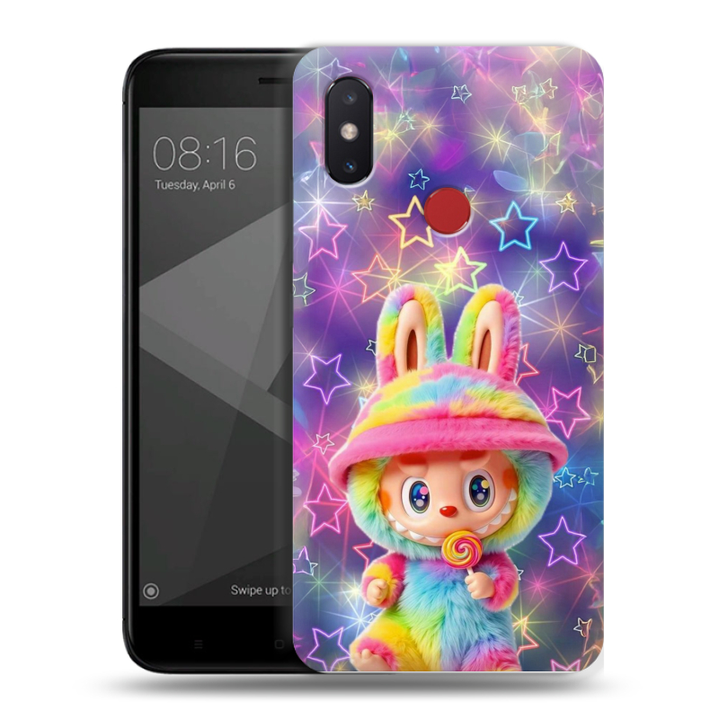Пластиковый чехол на Xiaomi Mi8 SE с принтом Labubu Лабубу Пластиковый чехол на Xiaomi Mi8 SE с принтом Labubu Лабубу