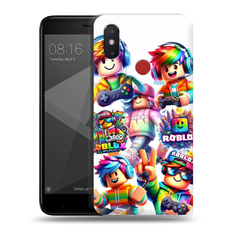 Силиконовый чехол на Xiaomi Mi8 SE с принтом Roblox Роблокс Силиконовый чехол на Xiaomi Mi8 SE с принтом Roblox Роблокс