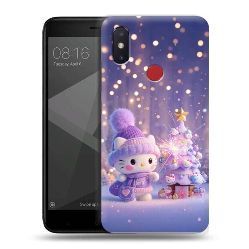 Силиконовый чехол на Xiaomi Mi8 SE с принтом Новый год Силиконовый чехол на Xiaomi Mi8 SE с принтом Новый год
