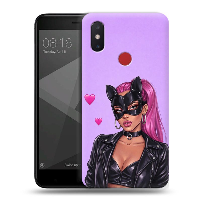 Пластиковый чехол на Xiaomi Mi8 SE с принтом женский Пластиковый чехол на Xiaomi Mi8 SE с принтом женский