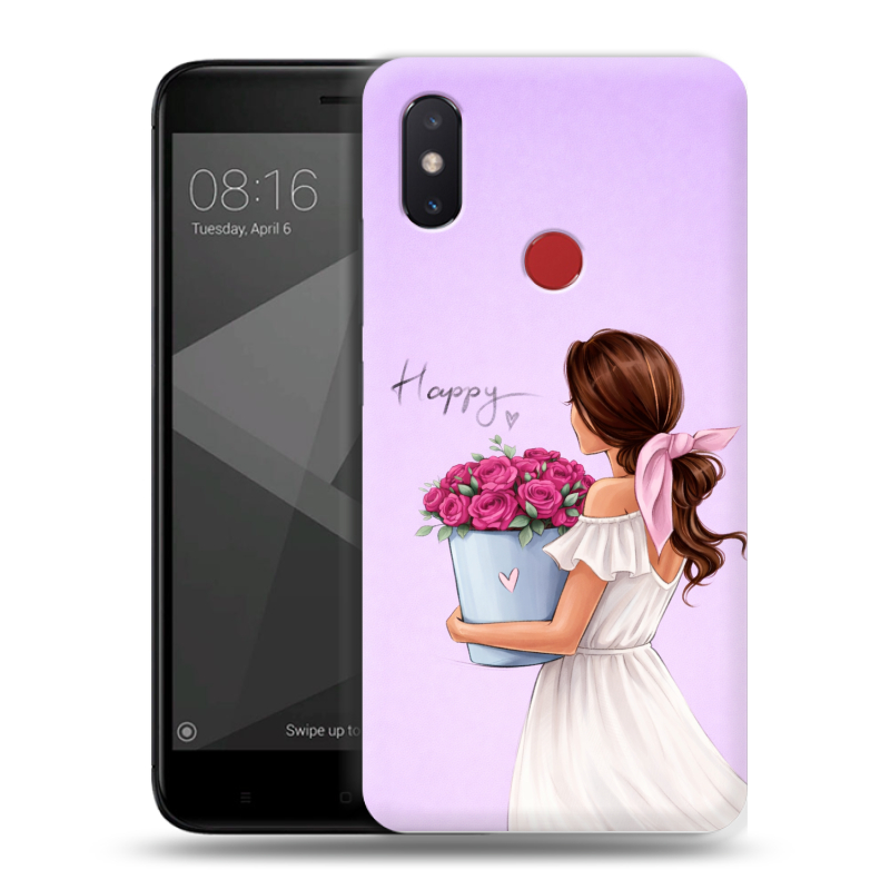 Силиконовый чехол на Xiaomi Mi8 SE с принтом женский Силиконовый чехол на Xiaomi Mi8 SE с принтом женский