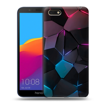 Силиконовый чехол на Huawei Honor 7A с принтом Геометрия неона Силиконовый чехол на Huawei Honor 7A с принтом Геометрия неона