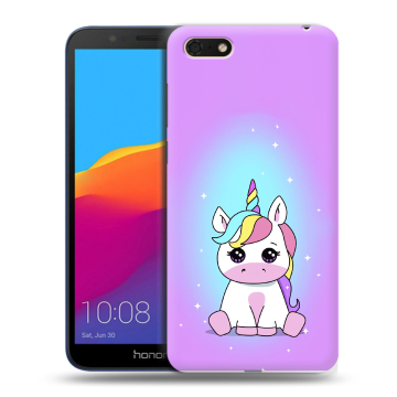 Силиконовый чехол на Huawei Honor 7A с принтом Единорог Силиконовый чехол на Huawei Honor 7A с принтом Единорог