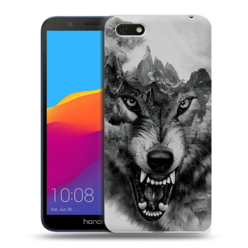 Силиконовый чехол на Huawei Honor 7A с принтом Волк Силиконовый чехол на Huawei Honor 7A с принтом Волк