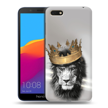 Силиконовый чехол на Huawei Honor 7A с принтом Лев с короной Силиконовый чехол на Huawei Honor 7A с принтом Лев с короной