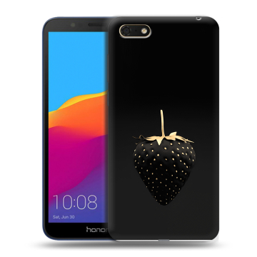 Силиконовый чехол на Huawei Honor 7A с принтом Черная клубника Силиконовый чехол на Huawei Honor 7A с принтом Черная клубника