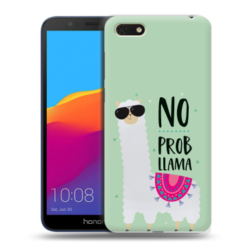 Силиконовый чехол на Huawei Honor 7A с принтом Лама Силиконовый чехол на Huawei Honor 7A с принтом Лама