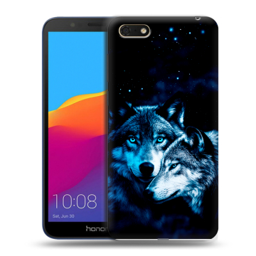 Силиконовый чехол на Huawei Honor 7A с принтом Волки Силиконовый чехол на Huawei Honor 7A с принтом Волки