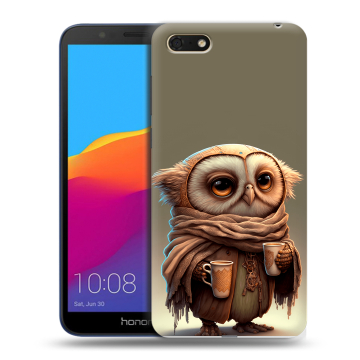 Силиконовый чехол на Huawei Honor 7A с принтом Сова Силиконовый чехол на Huawei Honor 7A с принтом Сова