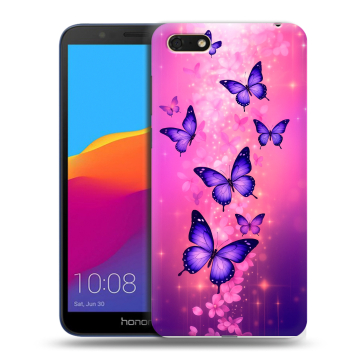 Силиконовый чехол на Huawei Honor 7A с принтом Бабочки Силиконовый чехол на Huawei Honor 7A с принтом Бабочки