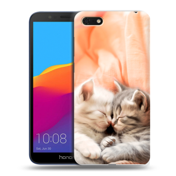 Силиконовый чехол на Huawei Honor 7A с принтом Котята