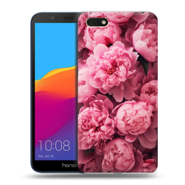 Силиконовый чехол на Huawei Honor 7A с принтом цветы пионы Силиконовый чехол на Huawei Honor 7A с принтом цветы пионы