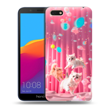 Силиконовый чехол на Huawei Honor 7A с принтом милые котики Силиконовый чехол на Huawei Honor 7A с принтом милые котики