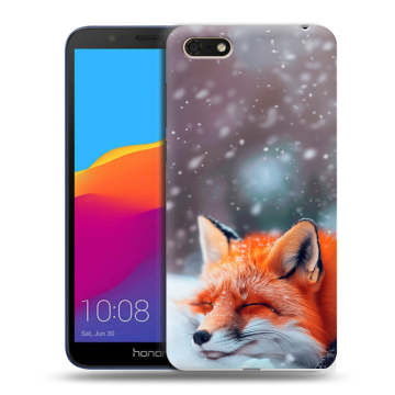Силиконовый чехол на Huawei Honor 7A с принтом лиса Силиконовый чехол на Huawei Honor 7A с принтом лиса