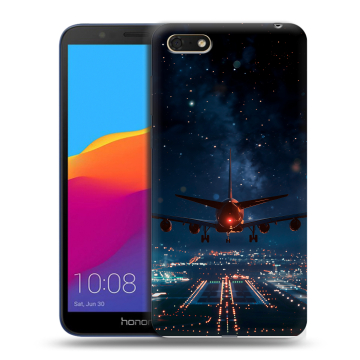 Силиконовый чехол на Huawei Honor 7A с принтом самолет Силиконовый чехол на Huawei Honor 7A с принтом самолет