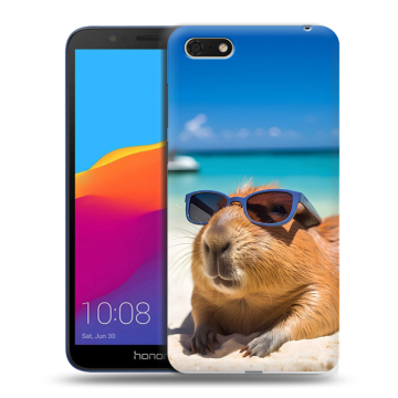 Силиконовый чехол на Huawei Honor 7A с принтом Капибара Силиконовый чехол на Huawei Honor 7A с принтом Капибара