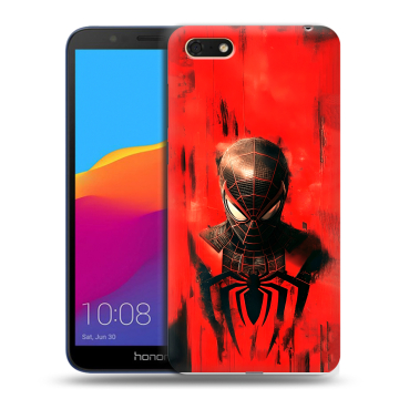 Силиконовый чехол на Huawei Honor 7A с принтом человек паук spiderman Силиконовый чехол на Huawei Honor 7A с принтом человек паук spiderman
