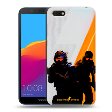Силиконовый чехол на Huawei Honor 7A с принтом Контер страйк Counter strike