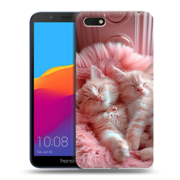 Силиконовый чехол на Huawei Honor 7A с принтом котята котики