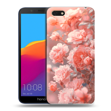 Силиконовый чехол на Huawei Honor 7A с принтом Розы цветы Силиконовый чехол на Huawei Honor 7A с принтом Розы цветы