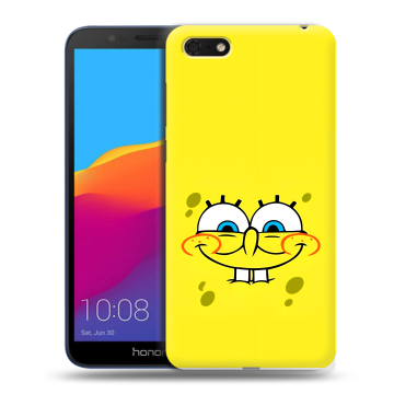 Силиконовый чехол на Huawei Honor 7A с принтом спанчбоб спанч боб