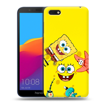 Силиконовый чехол на Huawei Honor 7A с принтом Спанч боб Спанчбоб