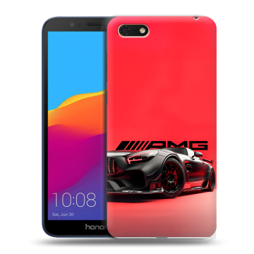 Силиконовый чехол на Huawei Honor 7A с принтом Мерседес Mercedes AMG Силиконовый чехол на Huawei Honor 7A с принтом Мерседес Mercedes AMG