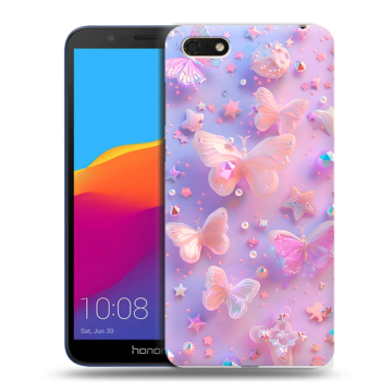 Силиконовый чехол на Huawei Honor 7A с принтом Бабочки