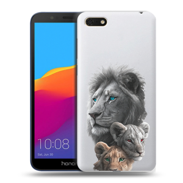Силиконовый чехол на Huawei Honor 7A с принтом Львы Силиконовый чехол на Huawei Honor 7A с принтом Львы