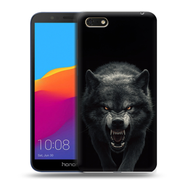Силиконовый чехол на Huawei Honor 7A с принтом Волк Силиконовый чехол на Huawei Honor 7A с принтом Волк