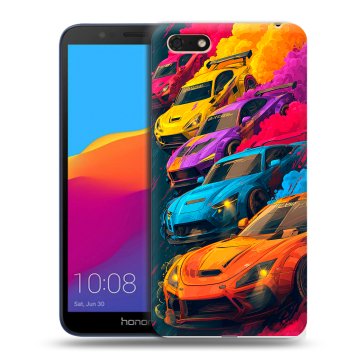Силиконовый чехол на Huawei Honor 7A с принтом Тачки Силиконовый чехол на Huawei Honor 7A с принтом Тачки