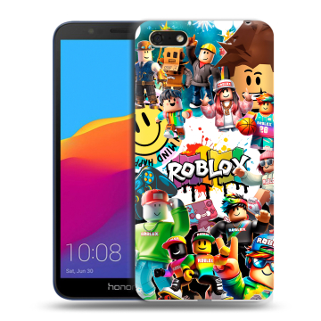 Силиконовый чехол на Huawei Honor 7A с принтом Roblox Роблокс