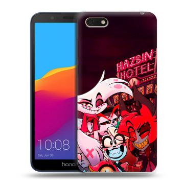 Силиконовый чехол на Huawei Honor 7A с принтом Hazbin Hotel Отель Хазбин Силиконовый чехол на Huawei Honor 7A с принтом Hazbin Hotel Отель Хазбин