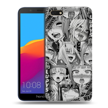 Силиконовый чехол на Huawei Honor 7A с принтом Ahegao Ахегао Аниме Силиконовый чехол на Huawei Honor 7A с принтом Ahegao Ахегао Аниме