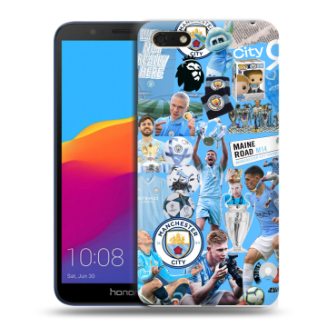 Силиконовый чехол на Huawei Honor 7A с принтом Man City Манчестер Сити Силиконовый чехол на Huawei Honor 7A с принтом Man City Манчестер Сити