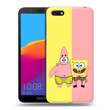 Силиконовый чехол на Huawei Honor 7A с принтом Спанч боб Спанчбоб Силиконовый чехол на Huawei Honor 7A с принтом Спанч боб Спанчбоб