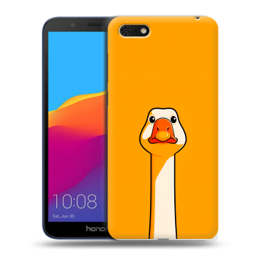 Силиконовый чехол на Huawei Honor 7A с принтом Смешная утка Силиконовый чехол на Huawei Honor 7A с принтом Смешная утка