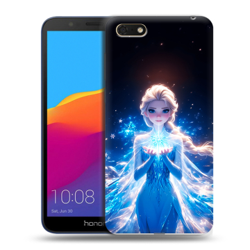 Силиконовый чехол на Huawei Honor 7A с принтом Холодное сердце Frozen Силиконовый чехол на Huawei Honor 7A с принтом Холодное сердце Frozen