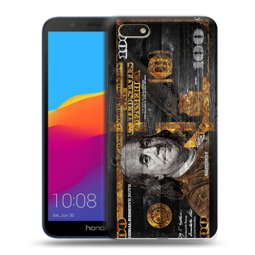 Силиконовый чехол на Huawei Honor 7A с принтом Доллар деньги Силиконовый чехол на Huawei Honor 7A с принтом Доллар деньги