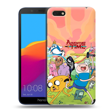 Силиконовый чехол на Huawei Honor 7A с принтом Adventure time Время приключений Силиконовый чехол на Huawei Honor 7A с принтом Adventure time Время приключений