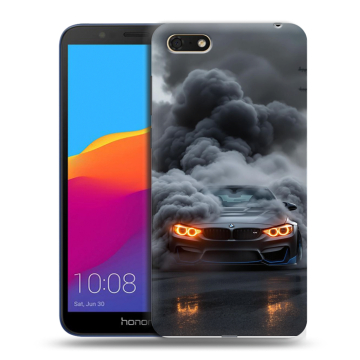Силиконовый чехол на Huawei Honor 7A с принтом BMW БМВ