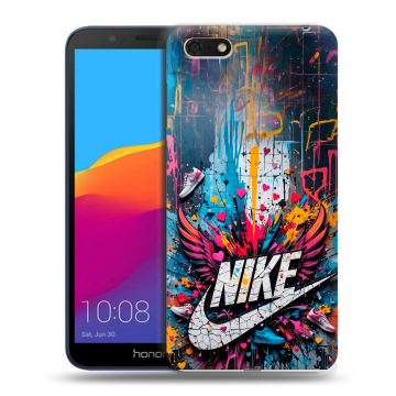 Силиконовый чехол на Huawei Honor 7A с принтом Nike Найк