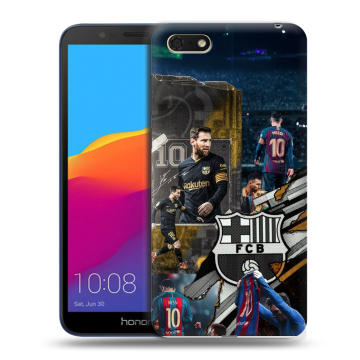 Силиконовый чехол на Huawei Honor 7A с принтом Messi Barcelona Силиконовый чехол на Huawei Honor 7A с принтом Messi Barcelona