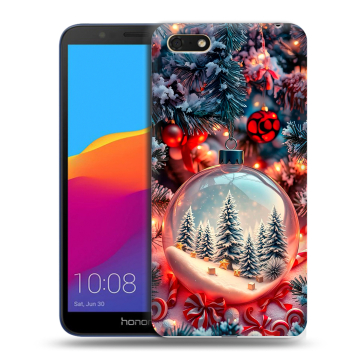 Силиконовый чехол на Huawei Honor 7A с принтом Новый год Силиконовый чехол на Huawei Honor 7A с принтом Новый год