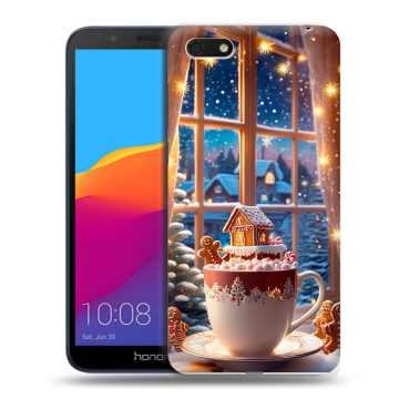 Силиконовый чехол на Huawei Honor 7A с принтом Новый год Силиконовый чехол на Huawei Honor 7A с принтом Новый год