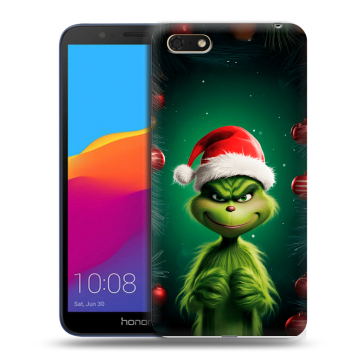 Силиконовый чехол на Huawei Honor 7A с принтом Гринч Новый год Рождество Силиконовый чехол на Huawei Honor 7A с принтом Гринч Новый год Рождество