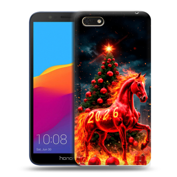 Силиконовый чехол на Huawei Honor 7A с принтом Новый год Силиконовый чехол на Huawei Honor 7A с принтом Новый год