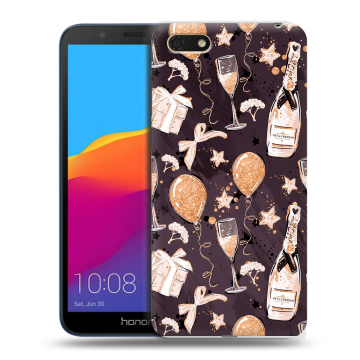 Силиконовый чехол на Huawei Honor 7A с принтом Новый год Силиконовый чехол на Huawei Honor 7A с принтом Новый год